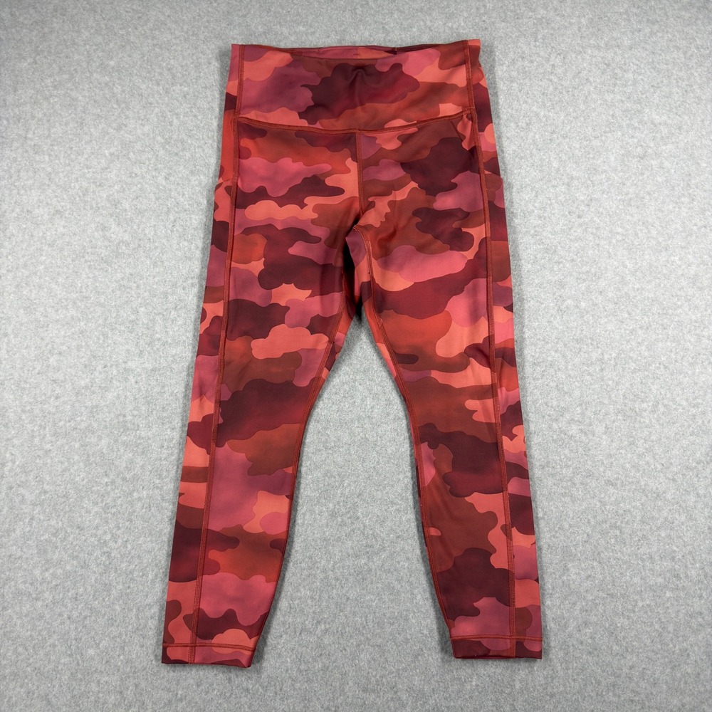 Athleta Ultimate Stash Printed 7/8 Tight Red Camo Legings SP Petite